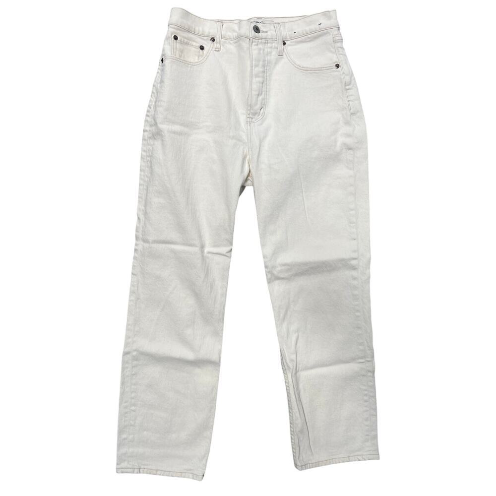 Abercrombie & Fitch Women's Straight Leg Jeans - White